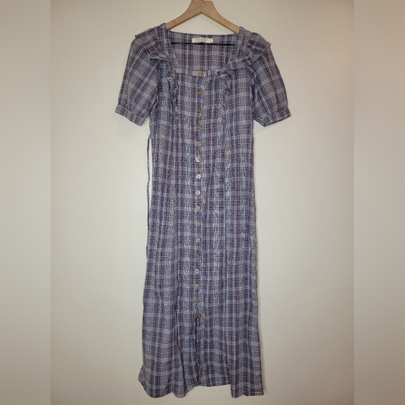 Christy Dawn Darcy dress in blue azure plaid, small - Picture 7 of 9